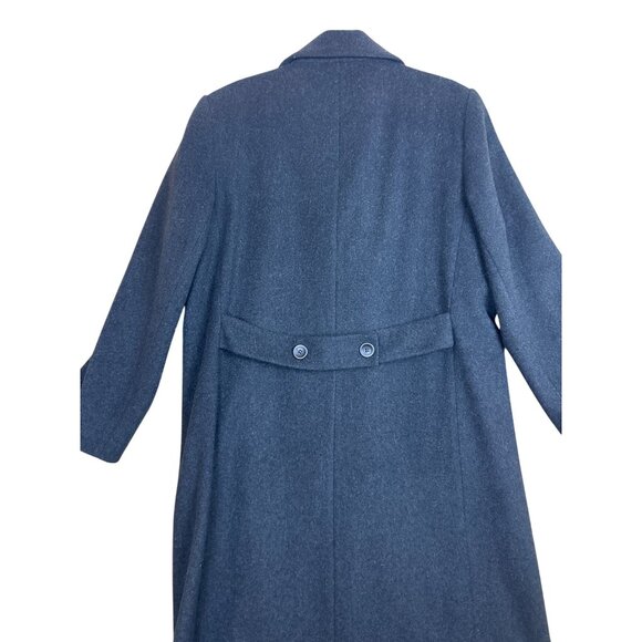 Forecaster of Boston Women's Charcoal Gray Overcoat Wool Cashmere Button Up 14 - Picture 12 of 14